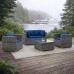 Parksville 4 piece Patio Set Size